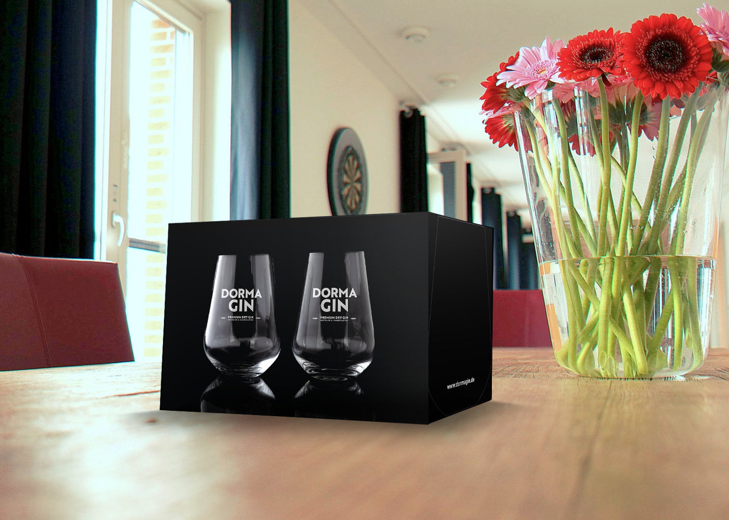 DormaGIN Geschenk Set - 1 x DormaGIN Dry Gin 50cl + 2 x Ritzenhoff Glas Set